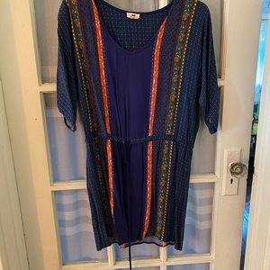 Size medium/small front tie boho dress